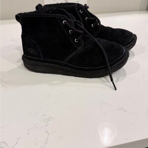 UGG Kids Suede Black Boots